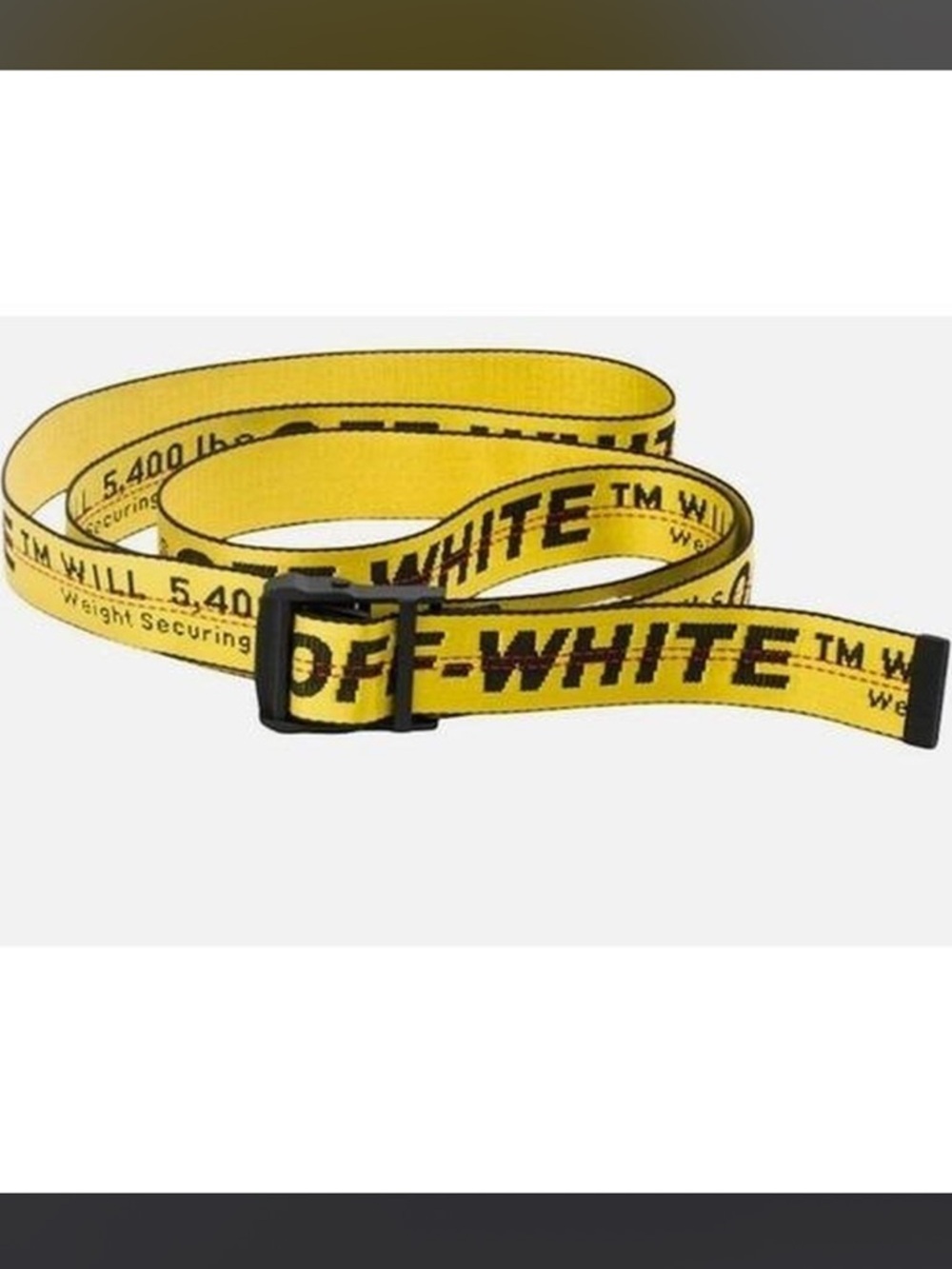 Off-White Yellow and Black Industrial Webbing Belt - Picture 2 of 2